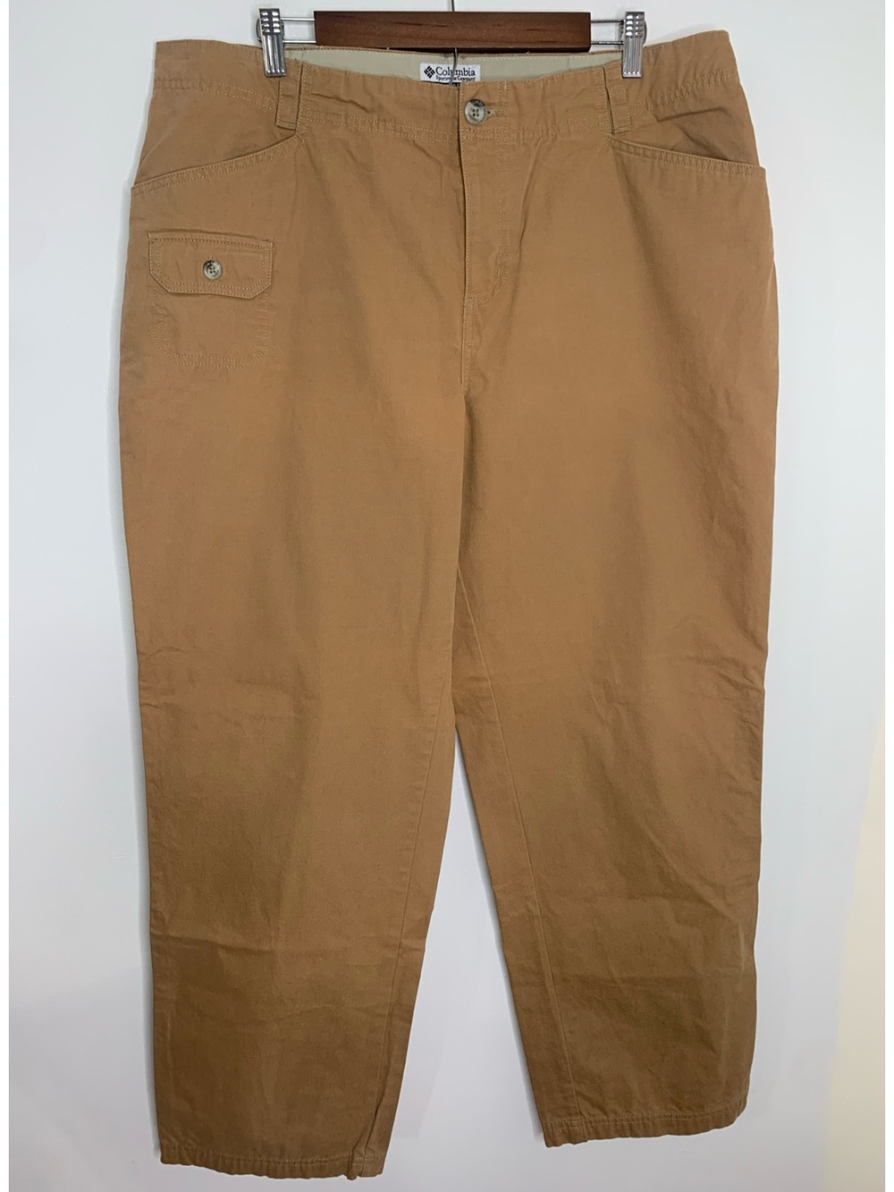 Columbia Womens Plus 16W Utility Pant Tan Straight Leg New Gorp Core Workwear